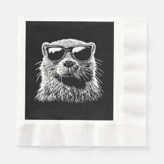 Guardanapo De Papel Óculos de Sol de Castor
