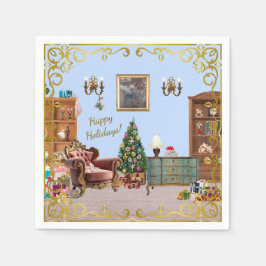 Guardanapo De Papel Ode para o Balé Nutcracker Azul