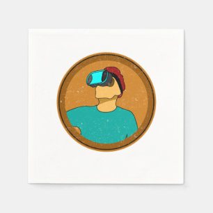 Guardanapo De Papel Oferta de jogos VR Gamer Retro Vintage Virtual Rea