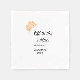 Guardanapo De Papel Off to the altar orange cap hat bridal shower name