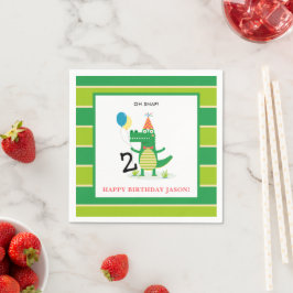 Guardanapo De Papel Oh Alligador de Cute Snap no Aniversário de crianç