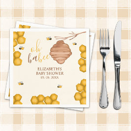 Guardanapo De Papel Oh Babee Cute Watercolor Bee Baby shower