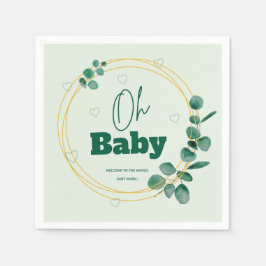 Guardanapo De Papel Oh Baby Eucalyptus Leaves Baby Shower
