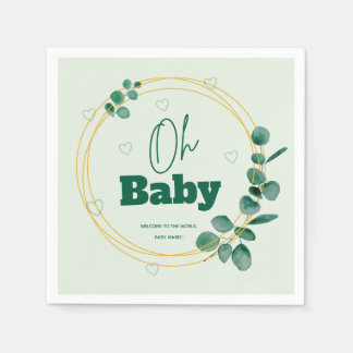 Guardanapo De Papel Oh Baby Eucalyptus Leaves Baby Shower