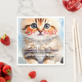 Guardanapo De Papel Oh Baby Gato Imagem Churrasco de Bebê
