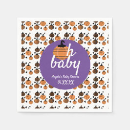 Guardanapo De Papel Oh Baby Halloween Confetes Abóbora Chá de Bebê