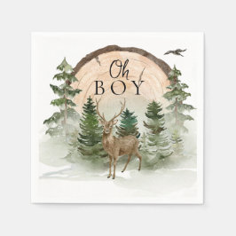 Guardanapo De Papel Oh Baby Woodland Watercolor Russo