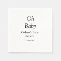 Oh bebê adicione nome chá de fraldas data simples 