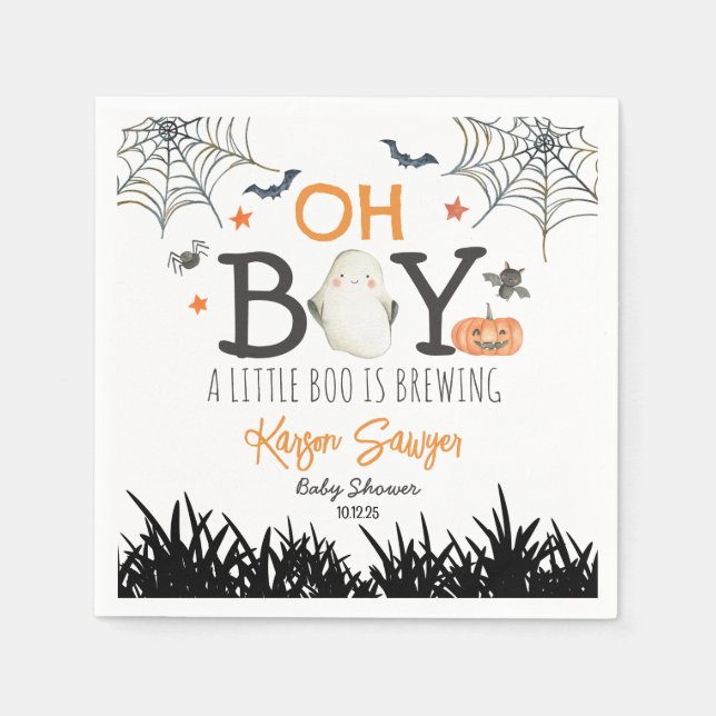 Guardanapo De Papel Oh Boy Halloween Napkins (Frente)