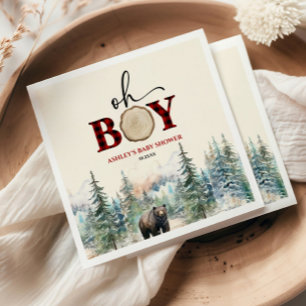 Guardanapo De Papel Oh Boy Lumberjack Woodland Chá de fraldas