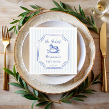 Oh chá de fraldas de esboço azul-anelado