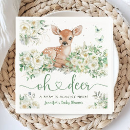 Guardanapo De Papel Oh Deer Baby Shower Gender Neutral Paper Napkin