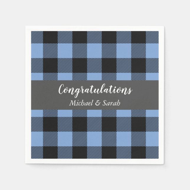 Guardanapo De Papel Oh Deer Chá de fraldas Blue Boy (Frente)