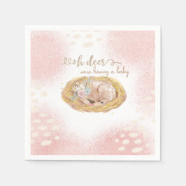 Guardanapo De Papel Oh Deer estamos tendo um bebê