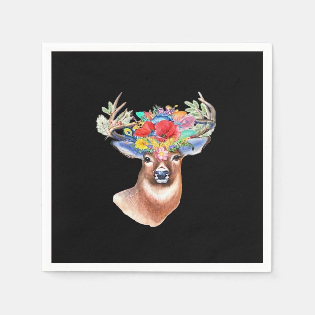 Guardanapo De Papel Oh Deer Estilo Artístico Moderno  (Frente)