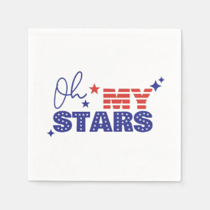 Guardanapo De Papel Oh, minhas estrelas bandeira dos EUA