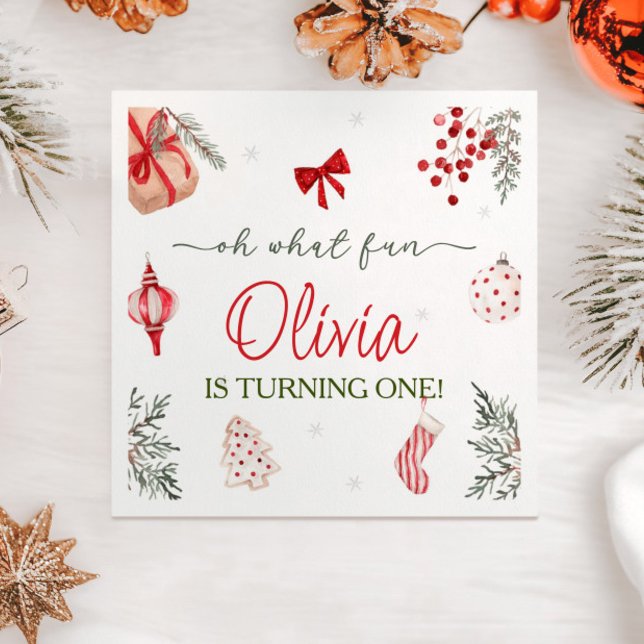 Guardanapo De Papel Oh, Que Belo aniversário de Natal (Criador carregado)