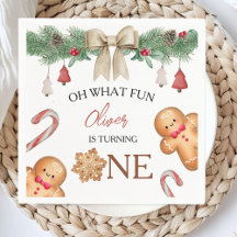 Oh Que Diversão Bolo de Aniversário de Natal 1º An