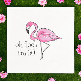 Guardanapo De Papel Oh Rebanho Eu Tenho 50 Aniversário de Flamingo Ros