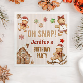 Guardanapo De Papel Oh Snap Bolo De Natal Biscoito De Gengibre Anivers