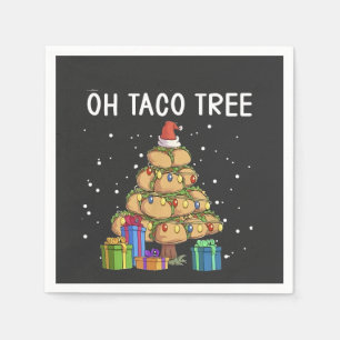 Guardanapo De Papel Oh Taco Tree Engraçado Comida mexicana Feia Natal
