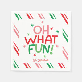 Guardanapo De Papel Oh What Fun Christmas Paper Napkin