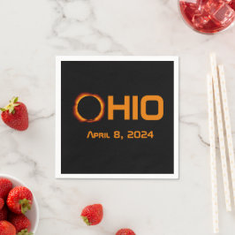 Guardanapo De Papel Ohio 2024 Eclipse Solar Total