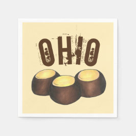 Guardanapo De Papel Ohio OH Peanut Butter Buckeye Buck Eye Nut Candy