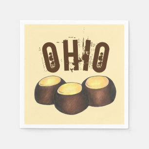 Guardanapo De Papel Ohio OH Peanut Butter Buckeye Buck Eye Nut Candy