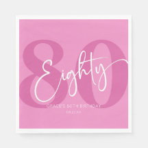 Oitenta 80 cor-de-rosa Oitenta Festa de aniversári