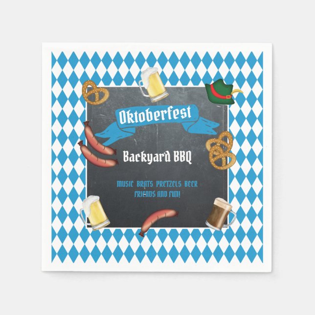 Guardanapo De Papel Oktoberfest Bavarian Beer Backyard Party (Partido  (Frente)
