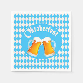 Guardanapo De Papel Oktoberfest Beer Bavarian Pattern