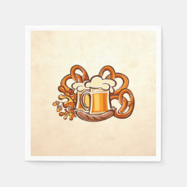 Guardanapo De Papel Oktoberfest Beer Pretzels