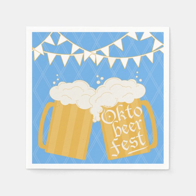 Guardanapo De Papel Oktoberfest Cheers Beer (Frente)