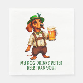 Guardanapo De Papel Oktoberfest Dachshund Dog