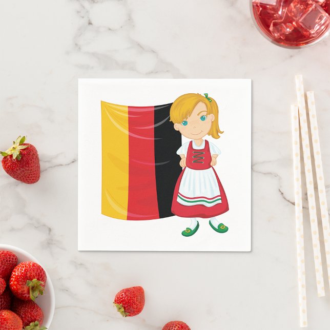 Guardanapo De Papel Oktoberfest Girl Paper Napkins (Criador carregado)