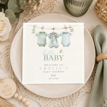 Olá Bebê Menino Varal de Roupas Baby Shower 