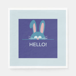 Guardanapo De Papel Olá, Coelhinho da Páscoa azul