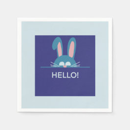 Guardanapo De Papel Olá, Coelhinho da Páscoa azul