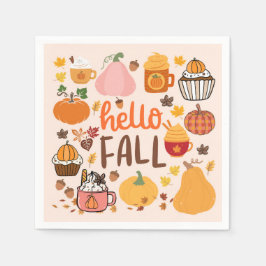 Guardanapo De Papel Olá Fall Pumpkins