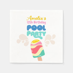 Guardanapo De Papel Olá Summer! Convite de festas piscina