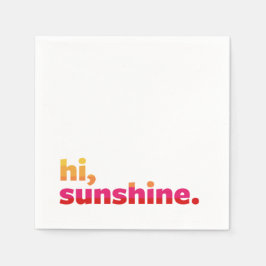 Guardanapo De Papel Olá, Sunshine. Cocktail de festas de verão