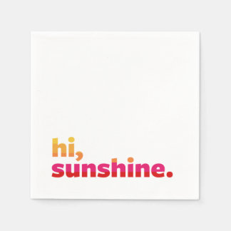 Guardanapo De Papel Olá, Sunshine. Cocktail de festas de verão