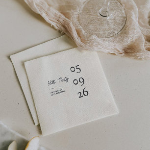 Guardanapo De Papel Olá Trinta Aniversário Mínimo Moderno 30