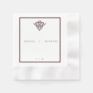 Guardanapo De Papel Old Money Burgundy Wedding Napkins