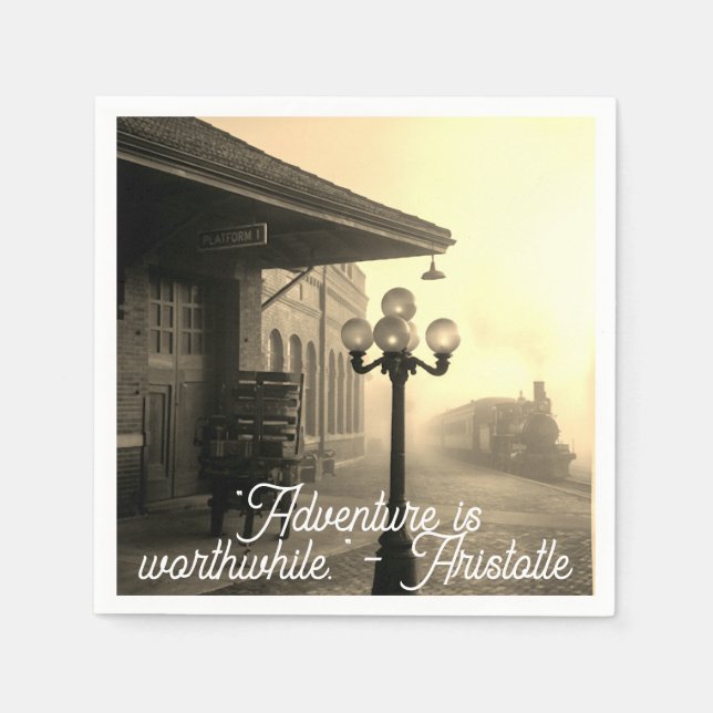 Guardanapo De Papel Old Train Station Adventure Paper Napkins (Frente)