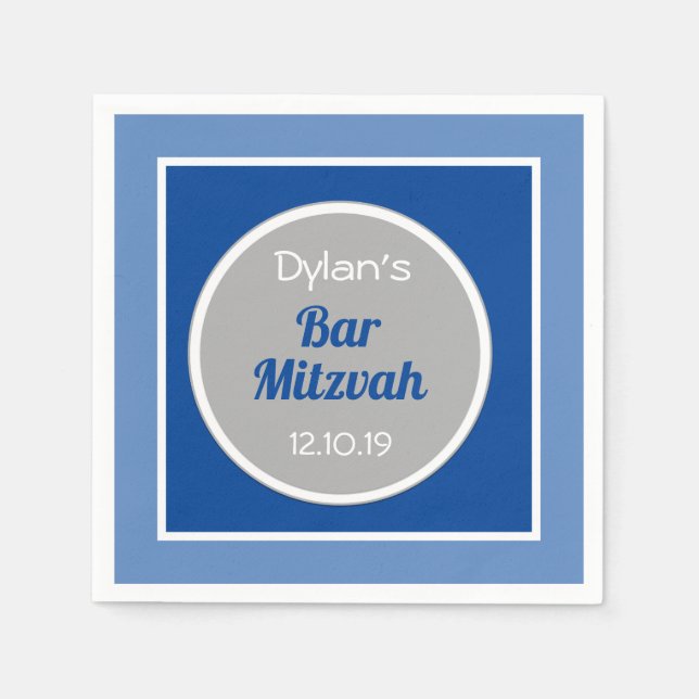 Guardanapo De Papel Olha! Bar personalizado Mitzvah guarkins (Frente)