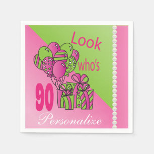 Guardanapo De Papel Olhe quem é aniversário do 90 de 90% pipe%