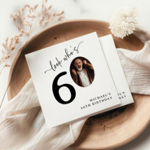 Olhe Quem Está Com 60! Foto Moderna de Aniversário