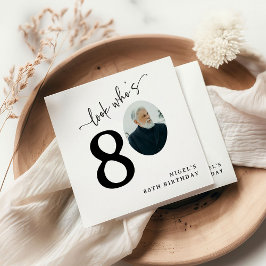Guardanapo De Papel Olhe Quem Está Com 80! Foto Moderna de Aniversário